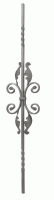 Балясина кованая с волютами и листочками 12х12мм, 170х900мм