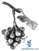 Виноградная гроздь с листочком, 90х170мм