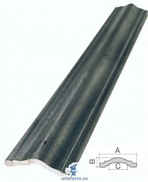 Поручень кованый 41х11мм, L 3000мм