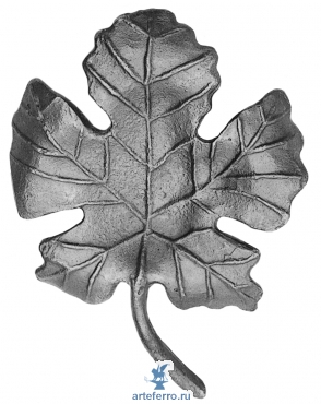 Виноградный листок литье Ø8мм, 110х155мм
