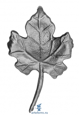 Виноградный листок литье Ø8мм, 75х125мм