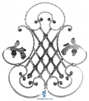 Декоративная кованая розетка кованая 16х8мм, 640x H710мм