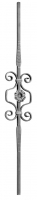 Балясина кованая с цент. цвет.12х12мм, Н 1000мм, L 145мм
